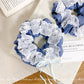 Gifty - Lace Trim Denim Bow Scrunchies