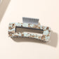 Beau - Floral Print Rectangle Acetate Hair Claw Clip