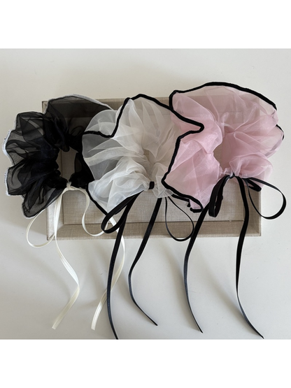 Gifty - Minimal Bow Ribbon Oversized Scrunchie