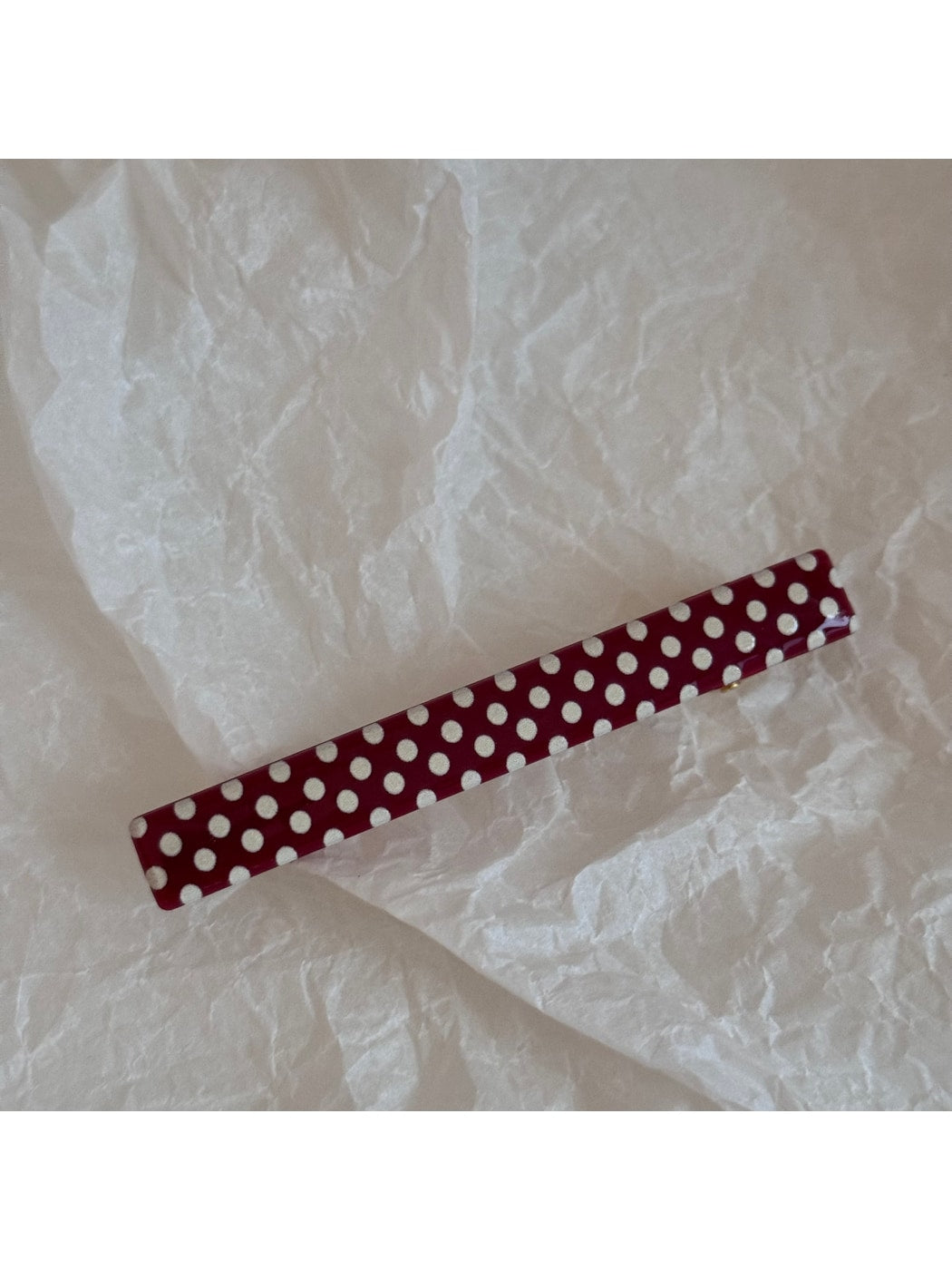 Beau - Polka Dot Straight Bar Side Hair Clip