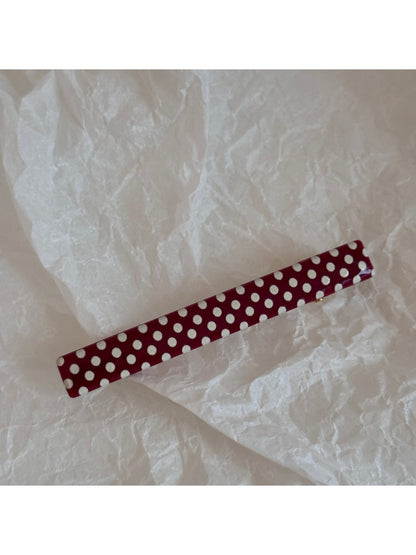 Beau - Polka Dot Straight Bar Side Hair Clip
