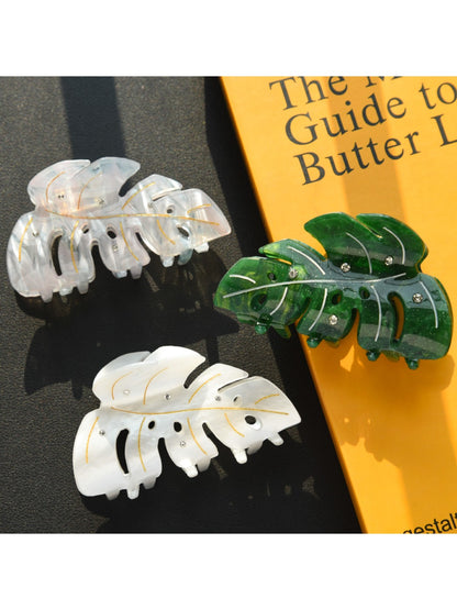 Beau - Acetate Leaf Shaped Hair Clip