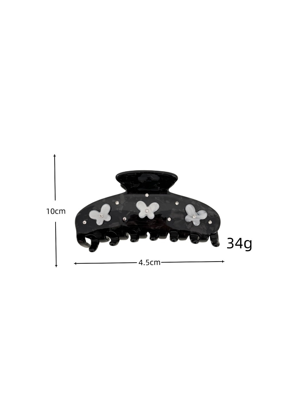 Beau - Bow Detail Rhinestone Style Claw Clip