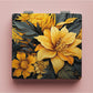 Mirroray - Bright Floral Print Foldable Portable Makeup Mirror
