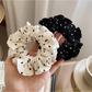 Gifty - Pleated Polka Dot High Stretch Scrunchie