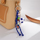 Keypus - Braided Beaded Soccer Ball Bag Charm