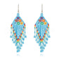 Earedge - Floral Tassel Drop Earrings