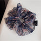 Gifty - Floral Print Irregular Sheer Hair Scrunchie