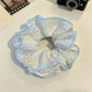 Gifty - Floral Lace Trim Ruffle Edge Fabric Scrunchie