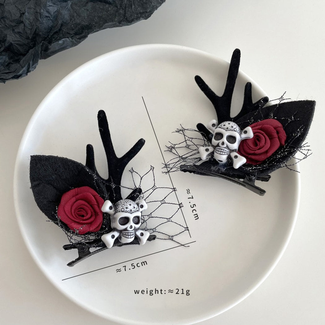 Beau - Dark Style Halloween Antler Hair Clip Set