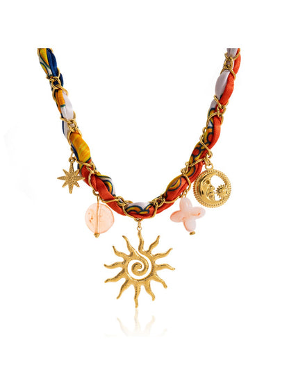 Earedge - Bohemian Sun Pendant Necklace