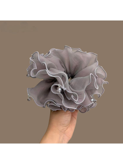 Gifty - Layered Ruffle Edge Polyester Scrunchie