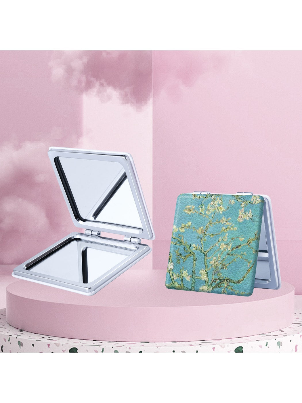 Mirroray - Art Print Foldable Portable Makeup Mirror