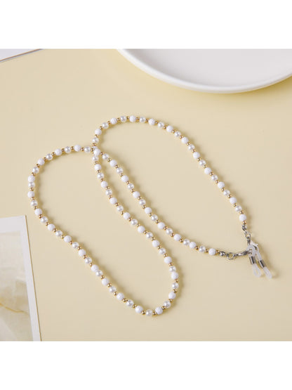 Velra - Elegant Solid Color Beaded Eyeglass Strap