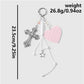 Keypus - Y2K Style Cross and Heart Keychain