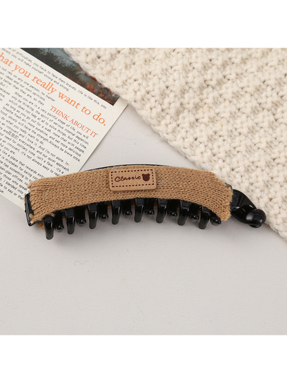 Beau - Rectangular Detail Polyester banana Clip