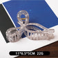 Beau sheer bow shape claw clip shown with packaging box on a neutral background