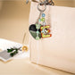 Keypus - Two Tone Heart Letter Bag Charm Keychain
