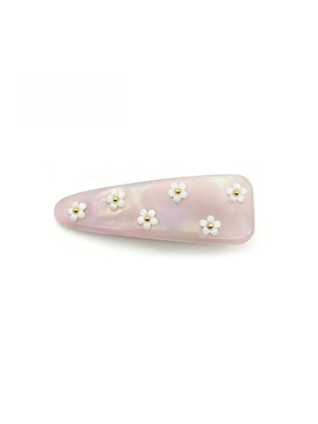 Beau - Floral Acetate Triangular Side Hair Clip