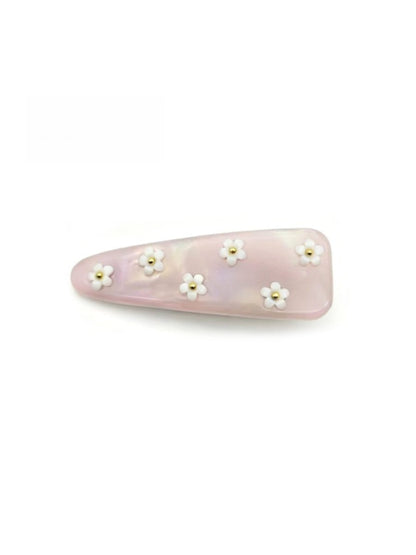 Beau - Floral Acetate Triangular Side Hair Clip