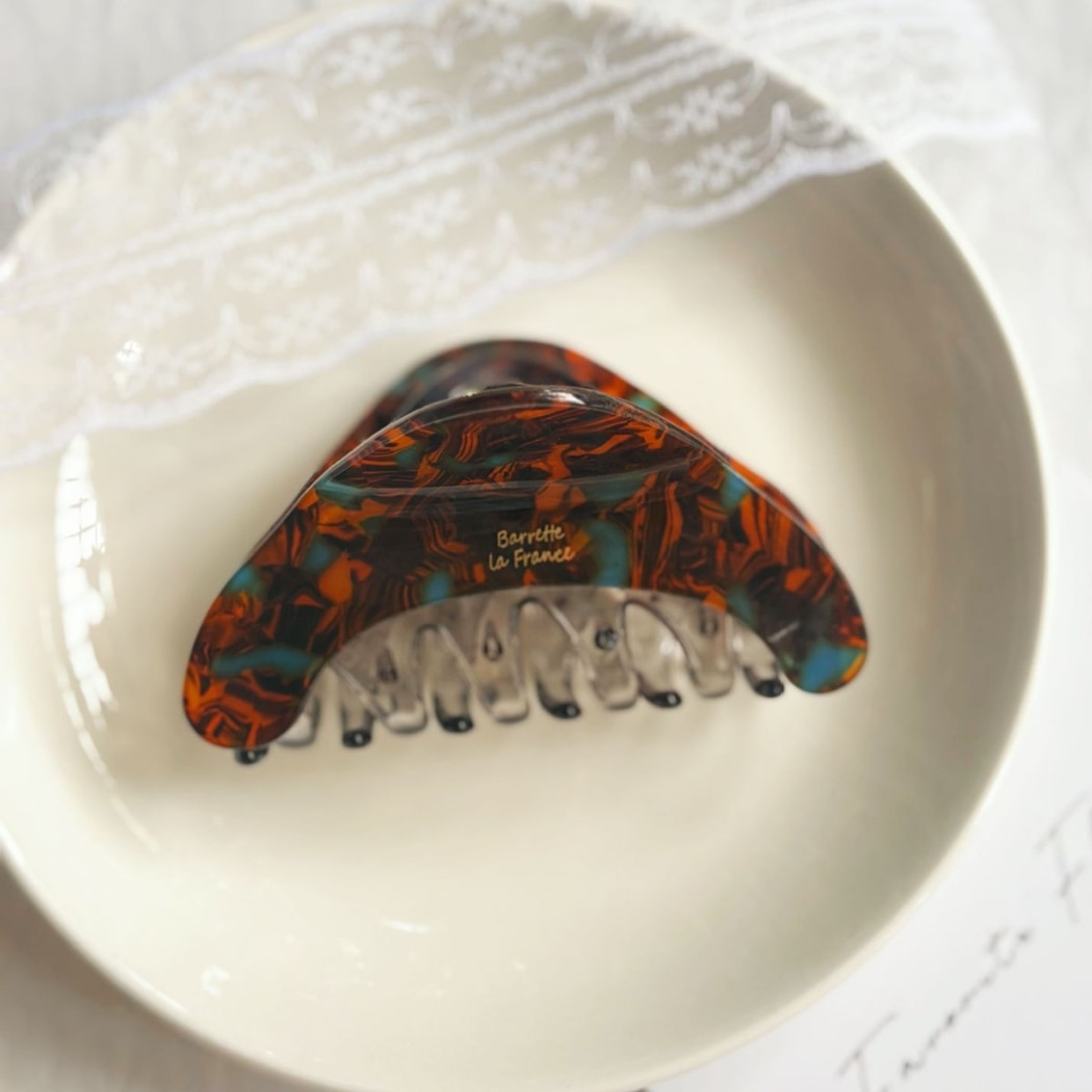 Beau - Curved Geometric Acetate Fiber Claw Clip
