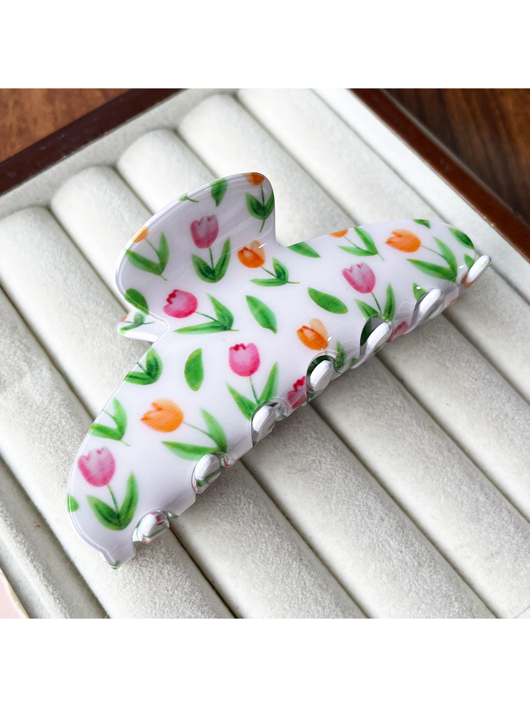 Beau - Sweet Printed Ring Acrylic Hair Claw Clip