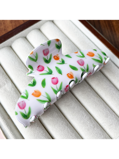 Beau - Sweet Printed Ring Acrylic Hair Claw Clip