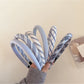 Gifty - Thin Band Blue Plaid Headband