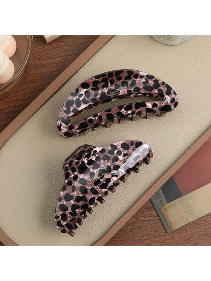 Beau - Retro Leopard Print Claw Clip