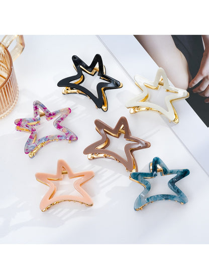Beau - Minimalist Star Cut Out Claw Clip
