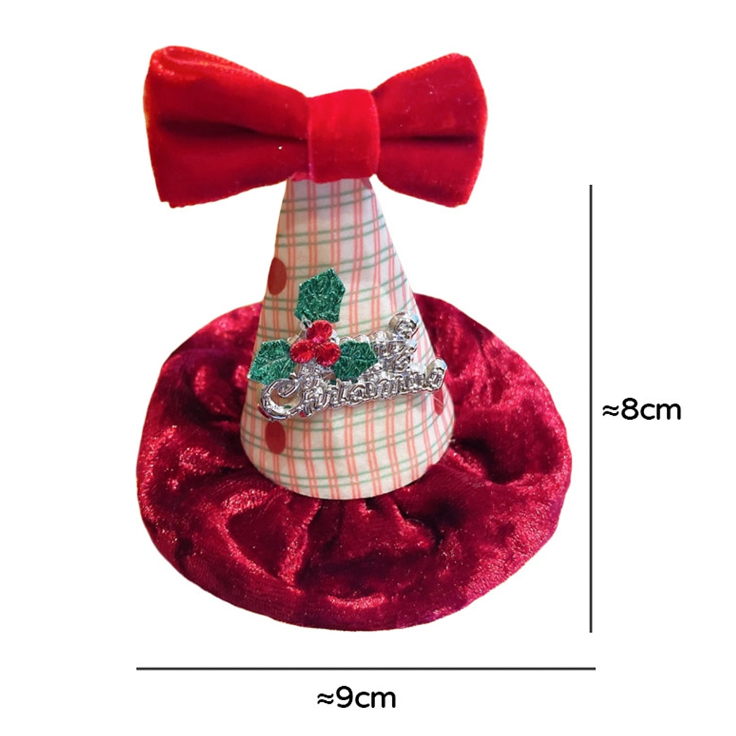 Beau - Plaid Christmas Hat Bow Hair Clip