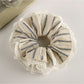 Gifty - Striped Lace Embroidered Layered Scrunchie