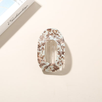 Beau - Flat Curved Oval Acetate Hair Clip