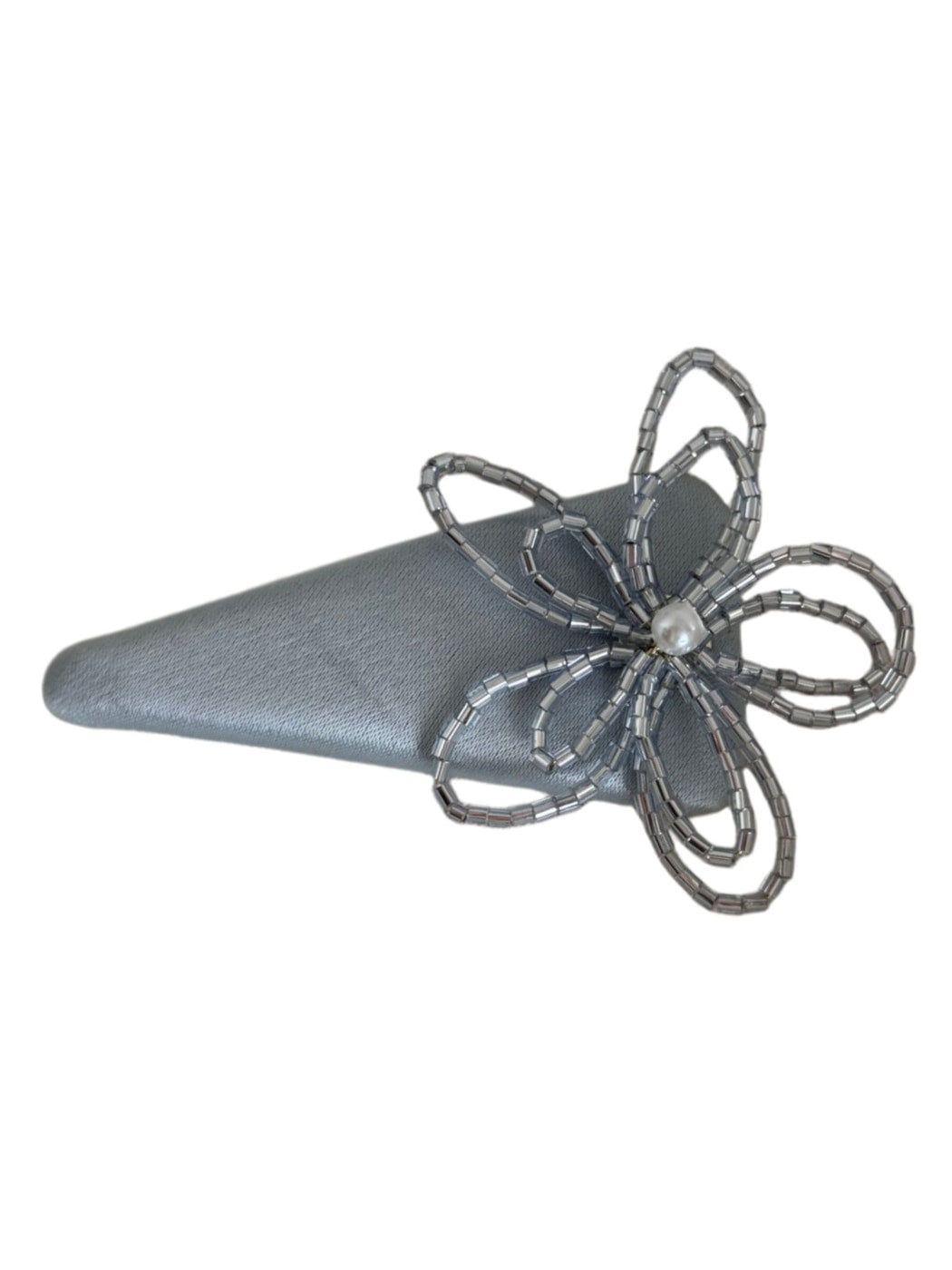 Beau - Beaded Flower Irregular Hair Clip