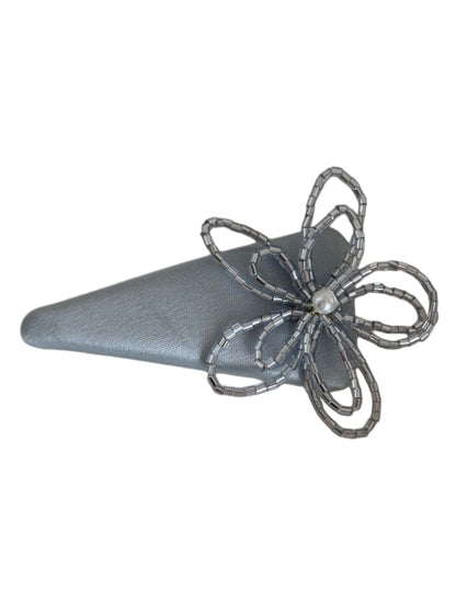 Beau - Beaded Flower Irregular Hair Clip