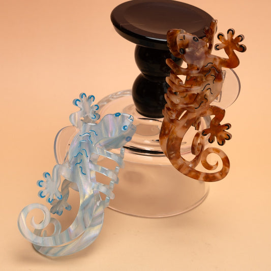Beau - Gecko Design Motif Claw Clip