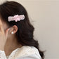 Beau - Layered Mesh Bow Bear Side Bangs Hair Clip