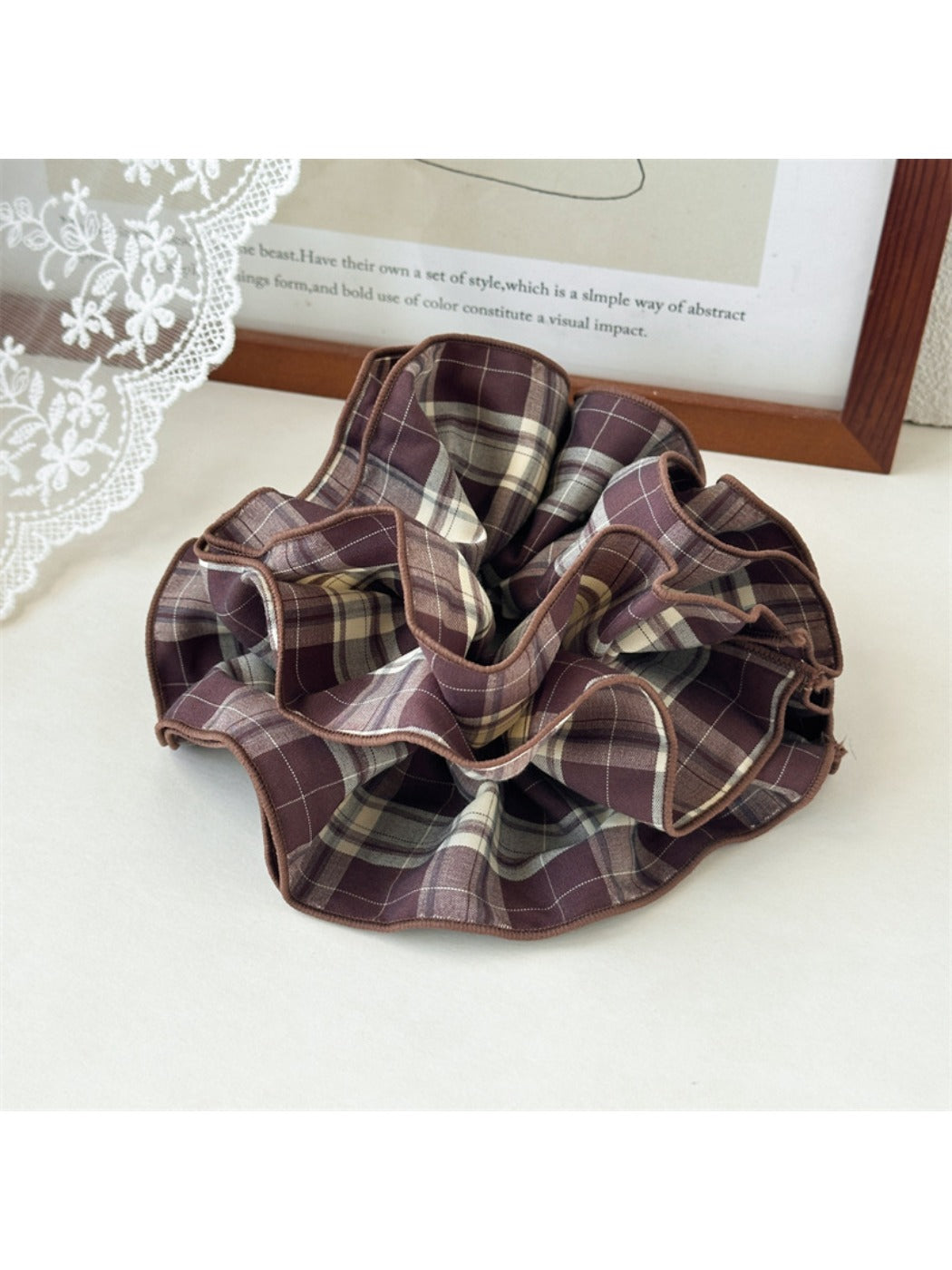 Gifty - Vintage Plaid Four Layer Scrunchie