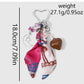 Keypus - Y2K Scarf Music Note Charm Alloy Keychain