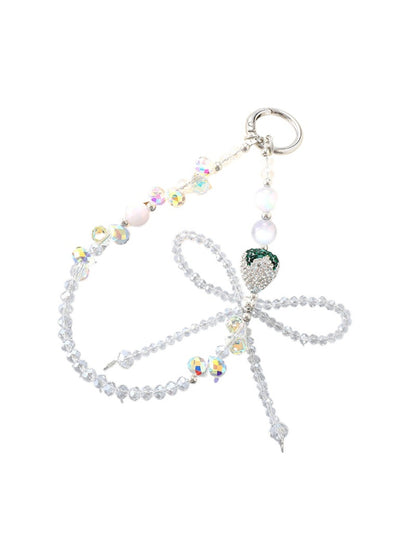 Keypus - Sparkling Strawberry Bow Keychain