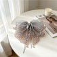 Beau - Polyester Bow Accent Leopard Pattern Claw Clip