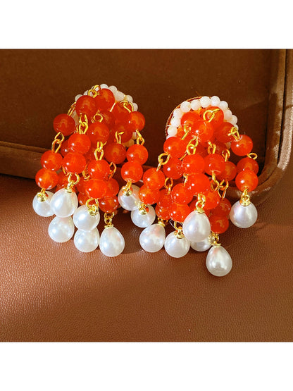 Earedge - Vintage Geometric Tassel Stud Earrings