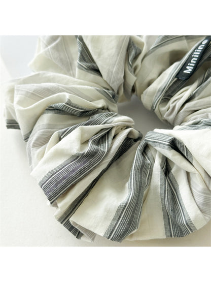 Gifty - Multi Pleated Plaid Scrunchie Hair Ring