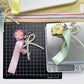 Keypus - Plumeria Bow Ice Cream Accent Bag Charm Keychain