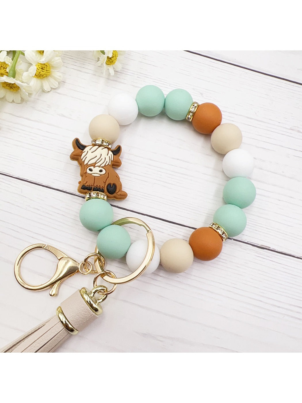 Keypus - Cartoon Animal Tassel Silicone Keychain