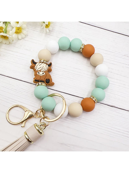 Keypus - Cartoon Animal Tassel Silicone Keychain