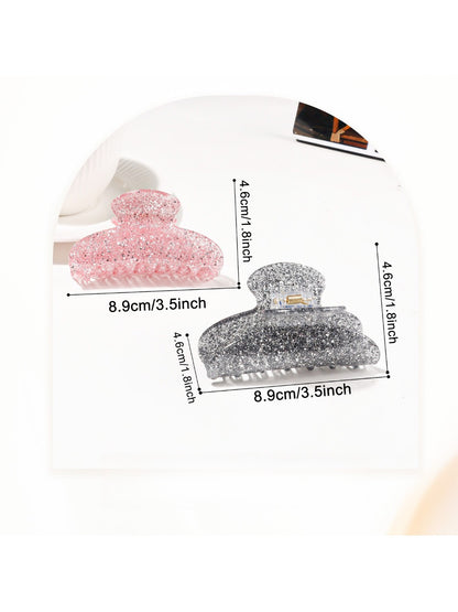 Beau - Shiny Half Circle Hair Claw Clip