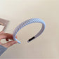 Gifty - Thin Band Blue Plaid Headband