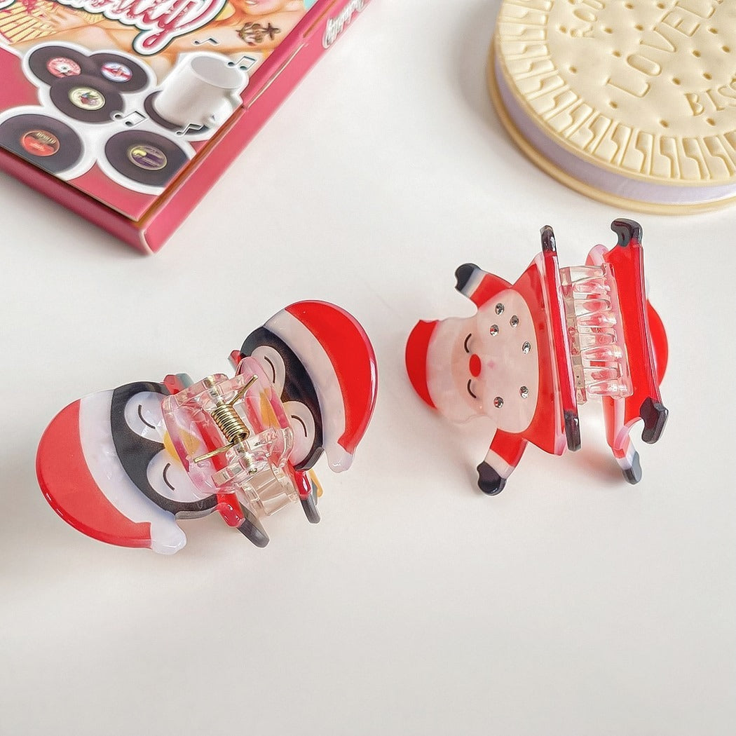 Beau - Christmas Santa Cartoon Claw Clip