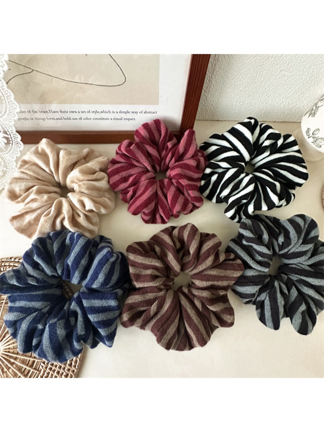 Gifty - Sweet Soft Striped Hair Ties